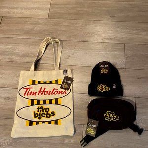 Tim Biebs Merchandise Beanie Hat, Belt Bag & Tote Bag  BNWT Limited Edition